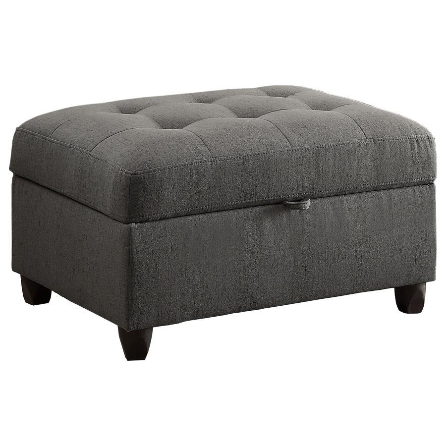 Stonenesse - Tufted Storage Ottoman - Gray