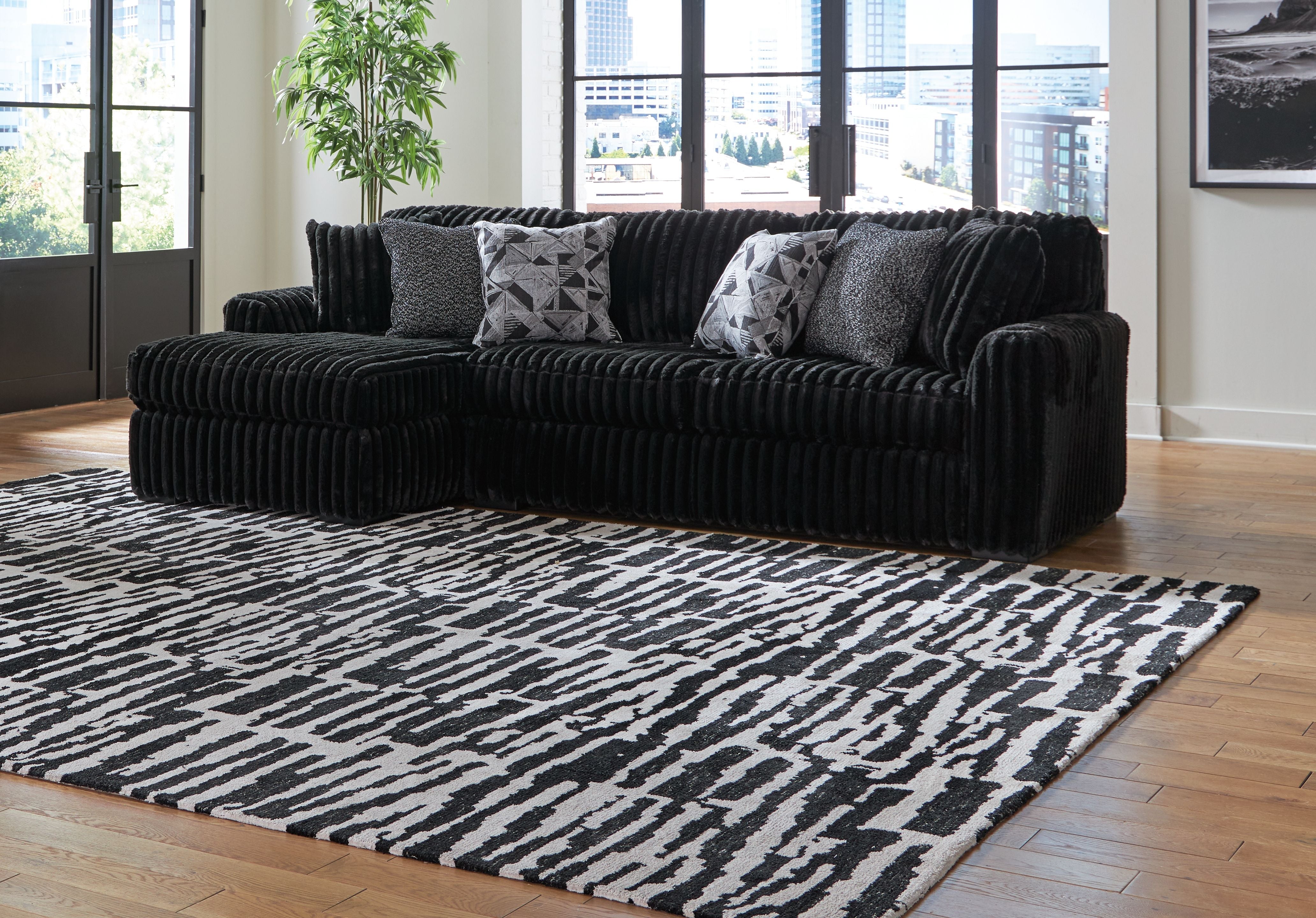 Midnight-Madness Corduroy Sectional Set | Tampa, Orlando & Fort