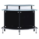 Keystone - Glass Top Bar Unit - Black