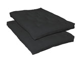 7.5" Deluxe Innerspring Futon Pad - Black