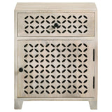 August - 1-Door Accent Cabinet - White Washed