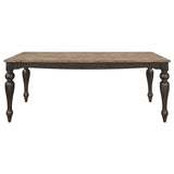 Bridget - Rectangular Dining Table - Brown Brushed And Charcoal Sandthrough