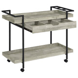 Ventura - Bar Cart With Storage Drawer - Gray Driftwood