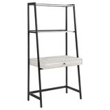 Pinckard - 1-Drawer Ladder Desk - Gray Stone And Black