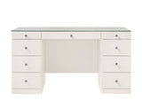 Avery - Vanity Desk With Glass Top