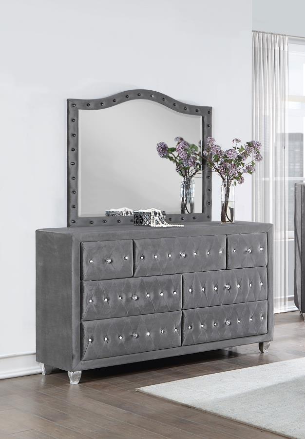 Deanna - 7-Drawer Rectangular Dresser With Mirror