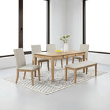 Natural Wood Dining Set with Extension | Tampa, Orlando & Fort Myers Store | $1,099