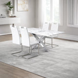 Modern White, Black & Silver Dining Set | Furniture Store in Tampa, Orlando & Fort Myers | $1,199