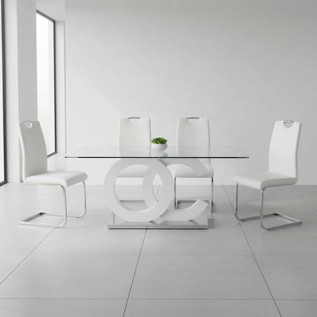 Brunella Modern Glass Dining Set | Tampa, Orlando & Fort Myers | From $999
