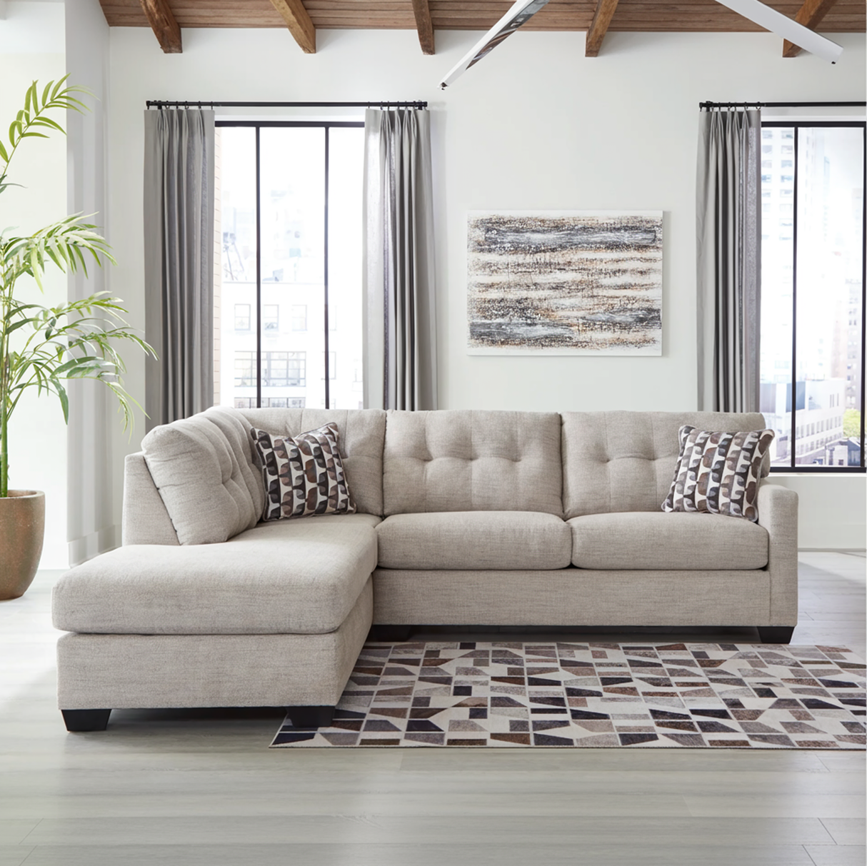 Mahoney Sectional with Chaise - Furniture Store