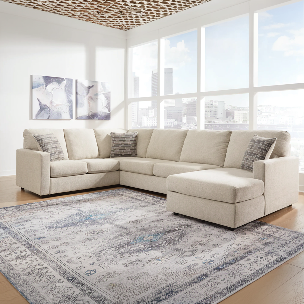 Edenfield Sectional with Chaise - Furniture Store