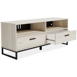 Socalle - Light Natural - Medium TV Stand - Vinyl-Wrapped