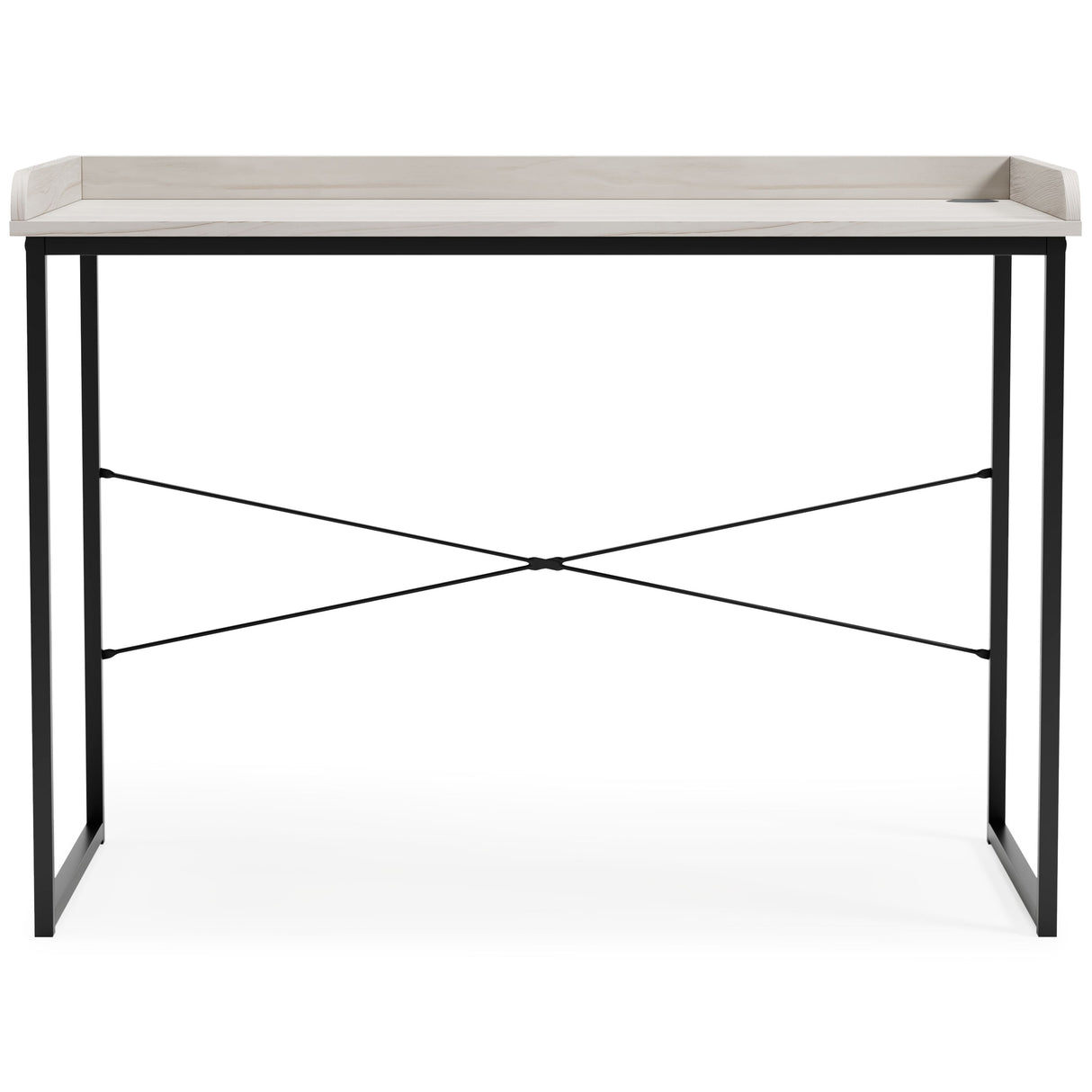 Bayflynn - White / Black - Home Office Desk - Clean-lined