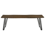 Topeka - Live-Edge Dining Bench - Mango Cocoa And Gunmetal