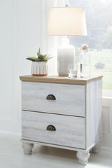 Haven Bay - Brown / Beige - Two Drawer Night Stand