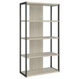 Loomis - 4-Shelf Bookcase - Whitewashed Gray