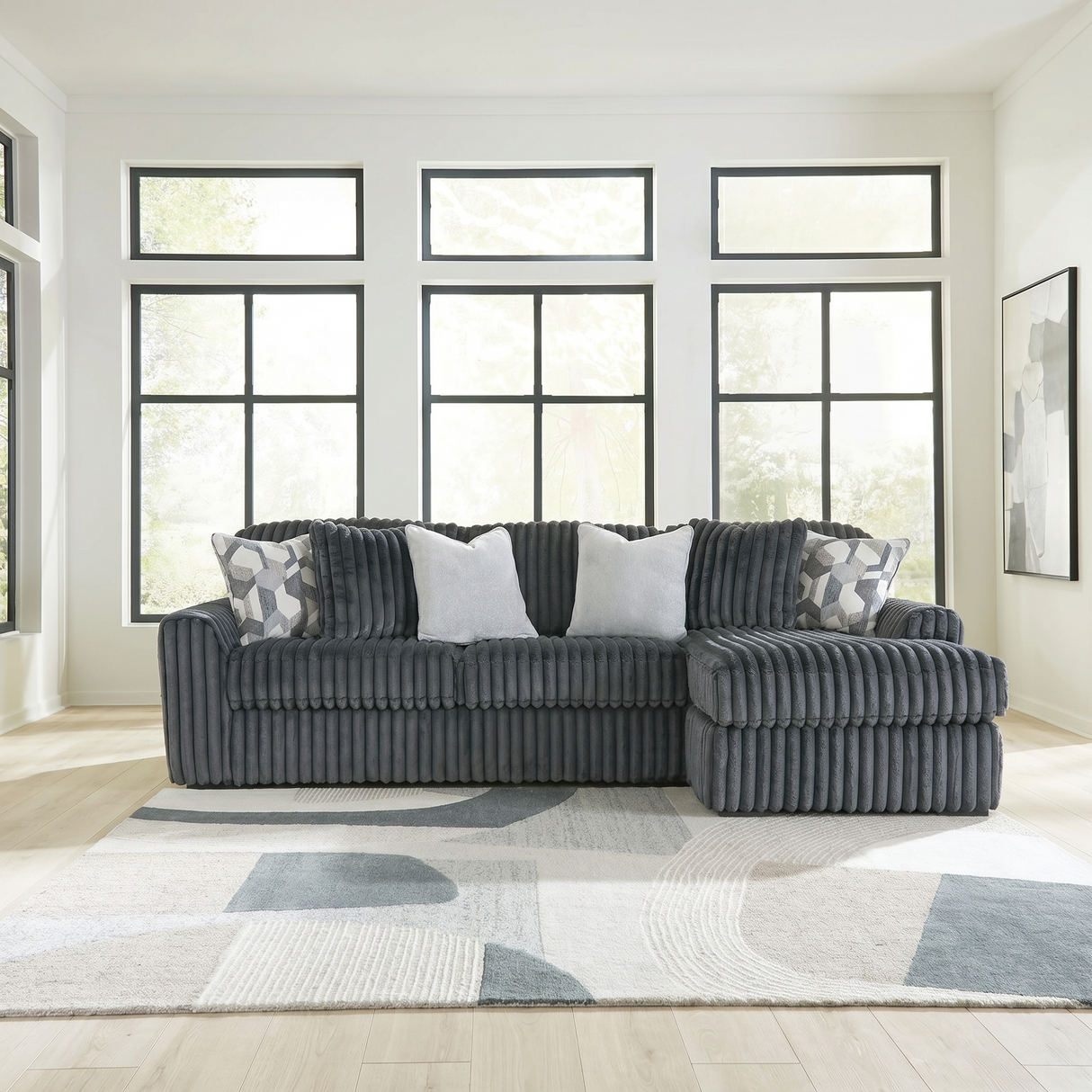 Midnight-Madness Corduroy Sectional Set | Tampa, Orlando & Fort Myers | From $1,199