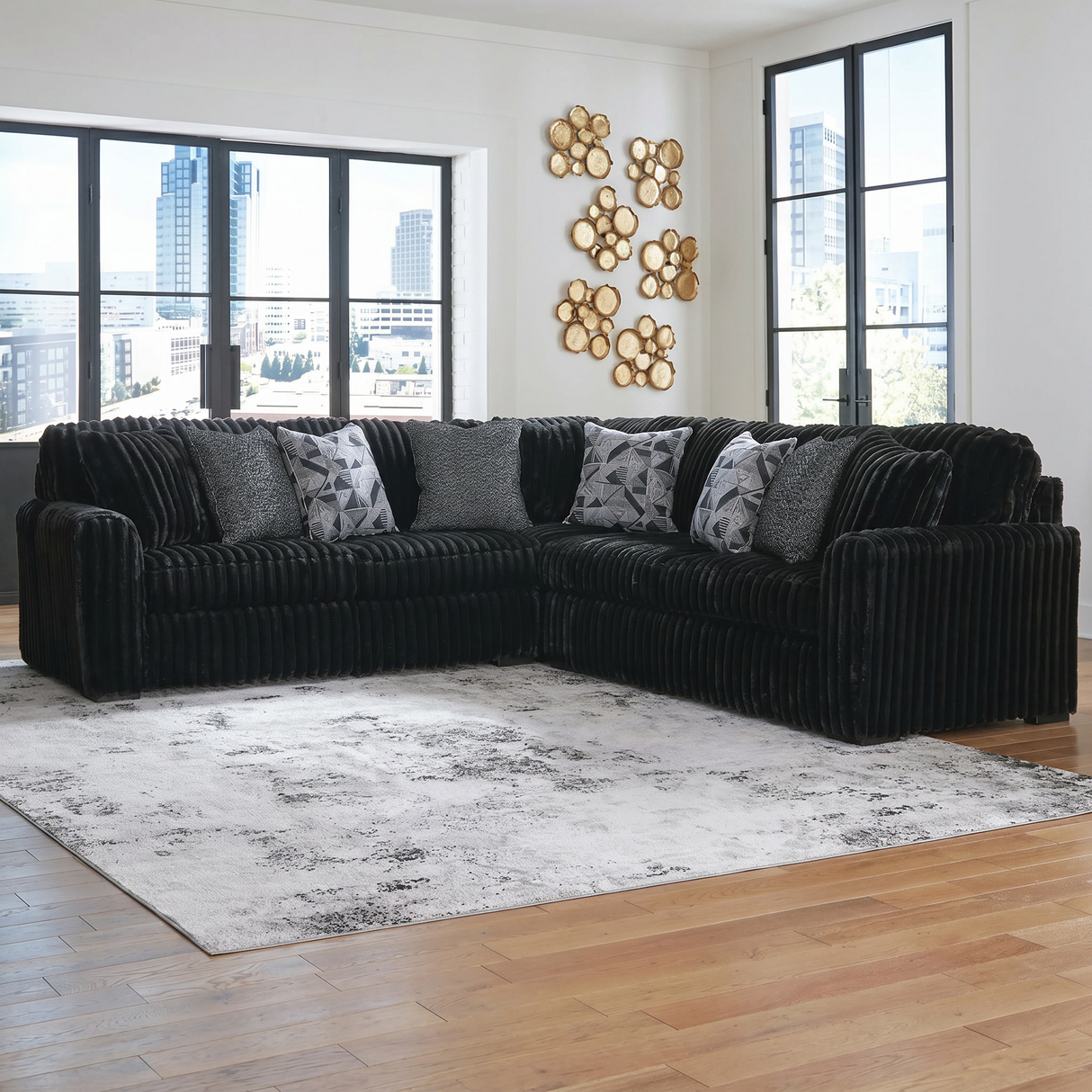 Midnight-Madness Corduroy Sectional Set | Tampa, Orlando & Fort Myers | From $1,199