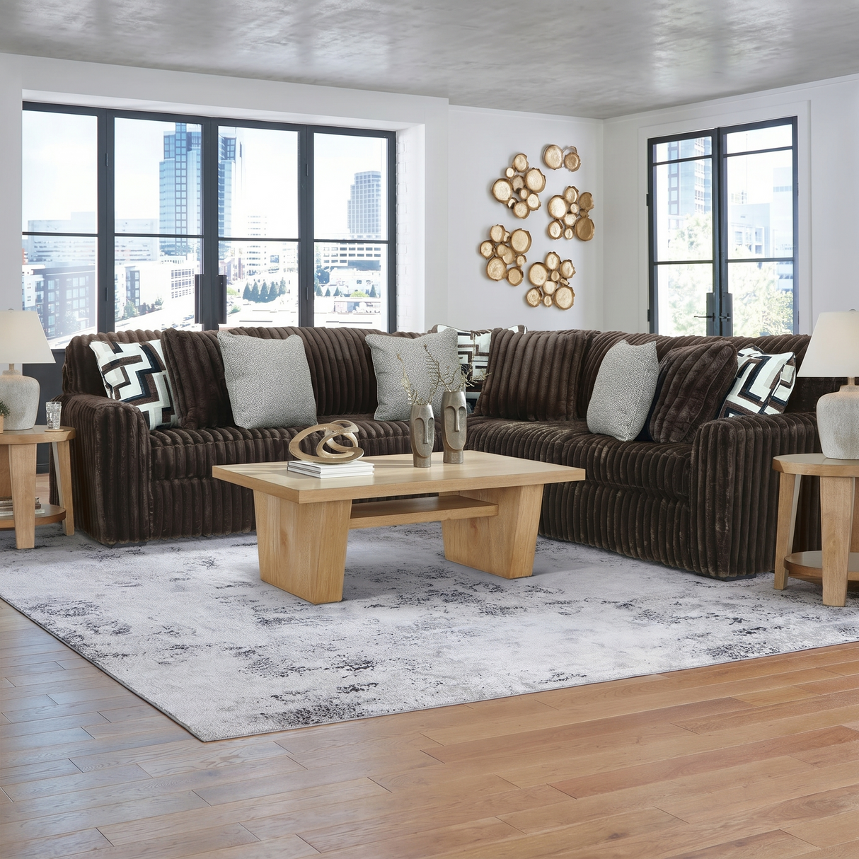 Midnight-Madness Corduroy Sectional Set | Tampa, Orlando & Fort Myers | From $1,199
