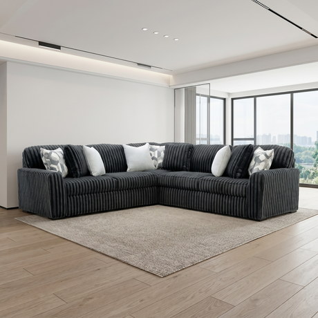 Midnight-Madness Corduroy Sectional Set | Tampa, Orlando & Fort Myers | From $1,199