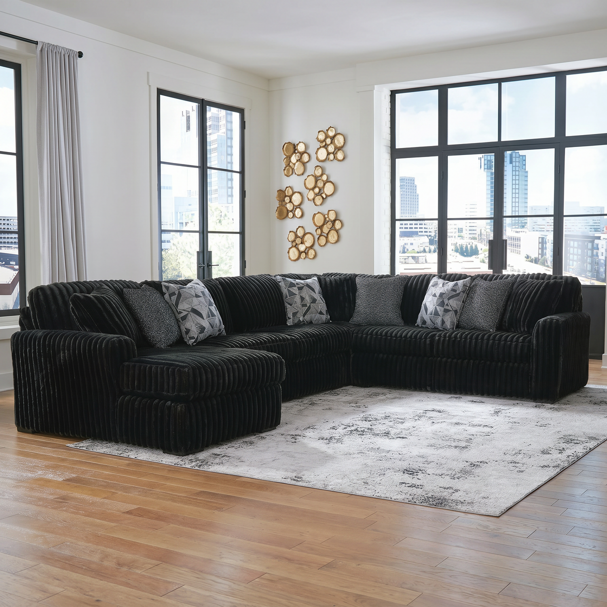 Midnight-Madness Corduroy Sectional Set | Tampa, Orlando & Fort Myers | From $1,199