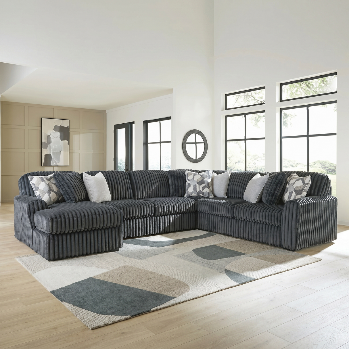 Midnight-Madness Corduroy Sectional Set | Tampa, Orlando & Fort Myers | From $1,199