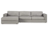 Amiata Leather Sectional with Chaise - Furniture Store