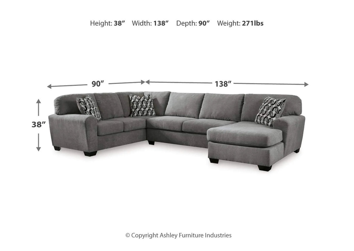 Birkdale Court Sectional with Chaise - Furniture Store
