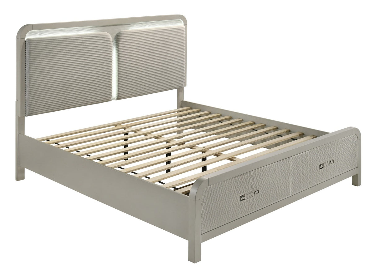 Aria Modern LED Bedroom Set in Beige | Tampa, Orlando & Fort Myers
