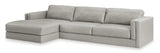 Amiata Leather Sectional with Chaise - Furniture Store