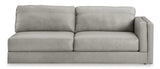 Amiata Leather Sectional with Chaise - Furniture Store