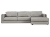 Amiata Leather Sectional with Chaise - Furniture Store