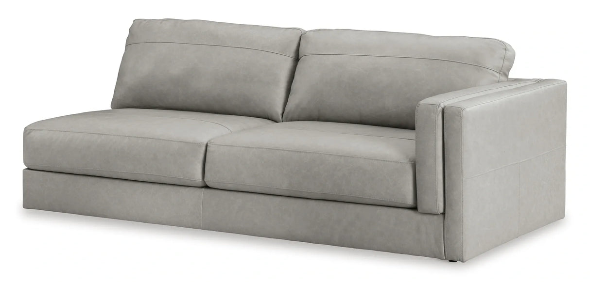 Amiata Leather Sectional with Chaise - Furniture Store