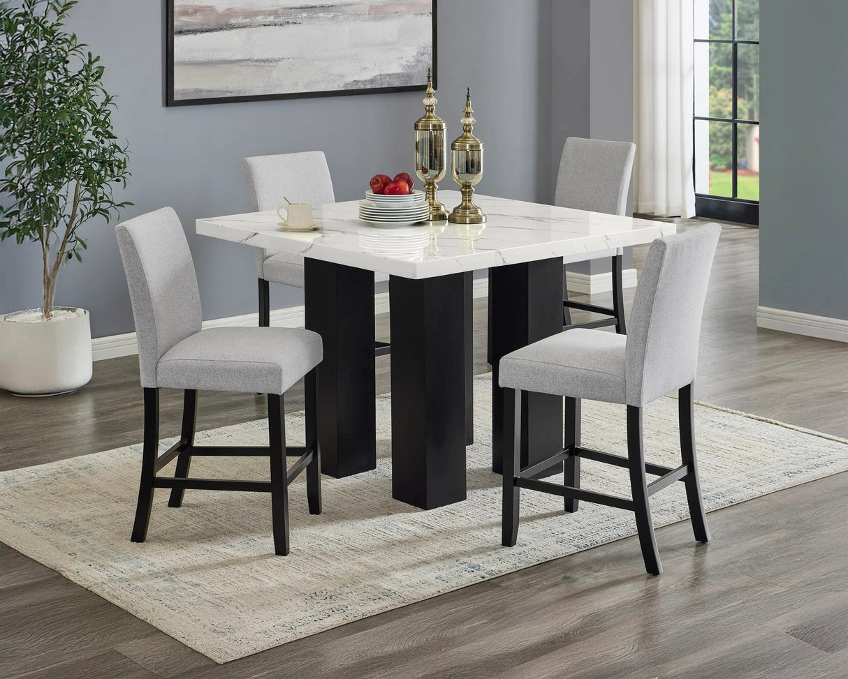 Parkside Counter Height Marble-Look Dining Set | Tampa, Orlando & Fort Myers | $899