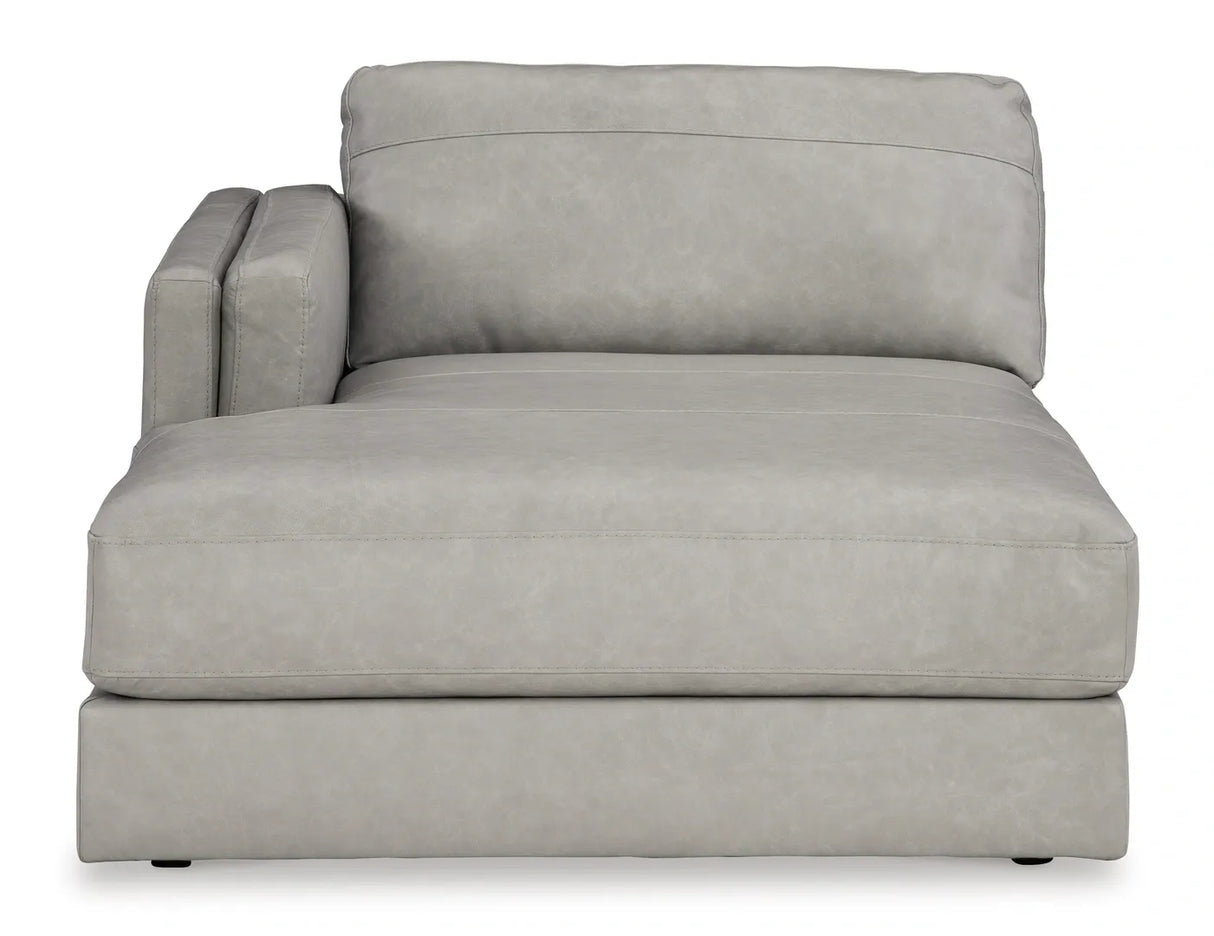 Amiata Leather Sectional with Chaise - Furniture Store