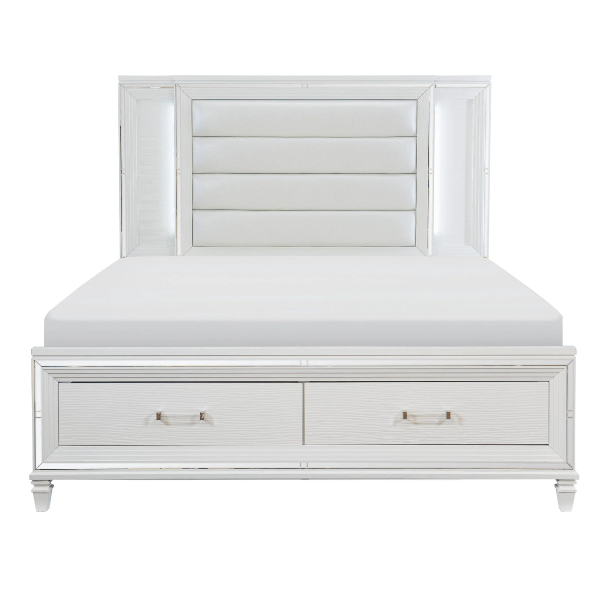 Jhestorm Tamsin White & Metallic LED Bedroom Set | Tampa, Orlando & Fort Myers