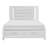 Jhestorm Tamsin White & Metallic LED Bedroom Set | Tampa, Orlando & Fort Myers