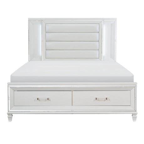 Jhestorm Tamsin White & Metallic LED Bedroom Set | Tampa, Orlando & Fort Myers