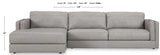 Amiata Leather Sectional with Chaise - Furniture Store