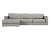 Amiata Leather Sectional with Chaise - Furniture Store