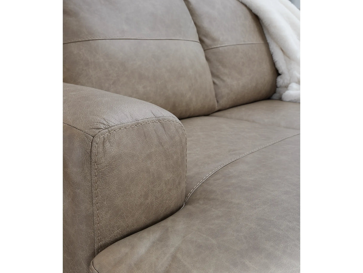 Amuleto Leather Sectional with Chaise - Furniture Store