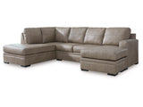 Amuleto Leather Sectional with Chaise - Furniture Store