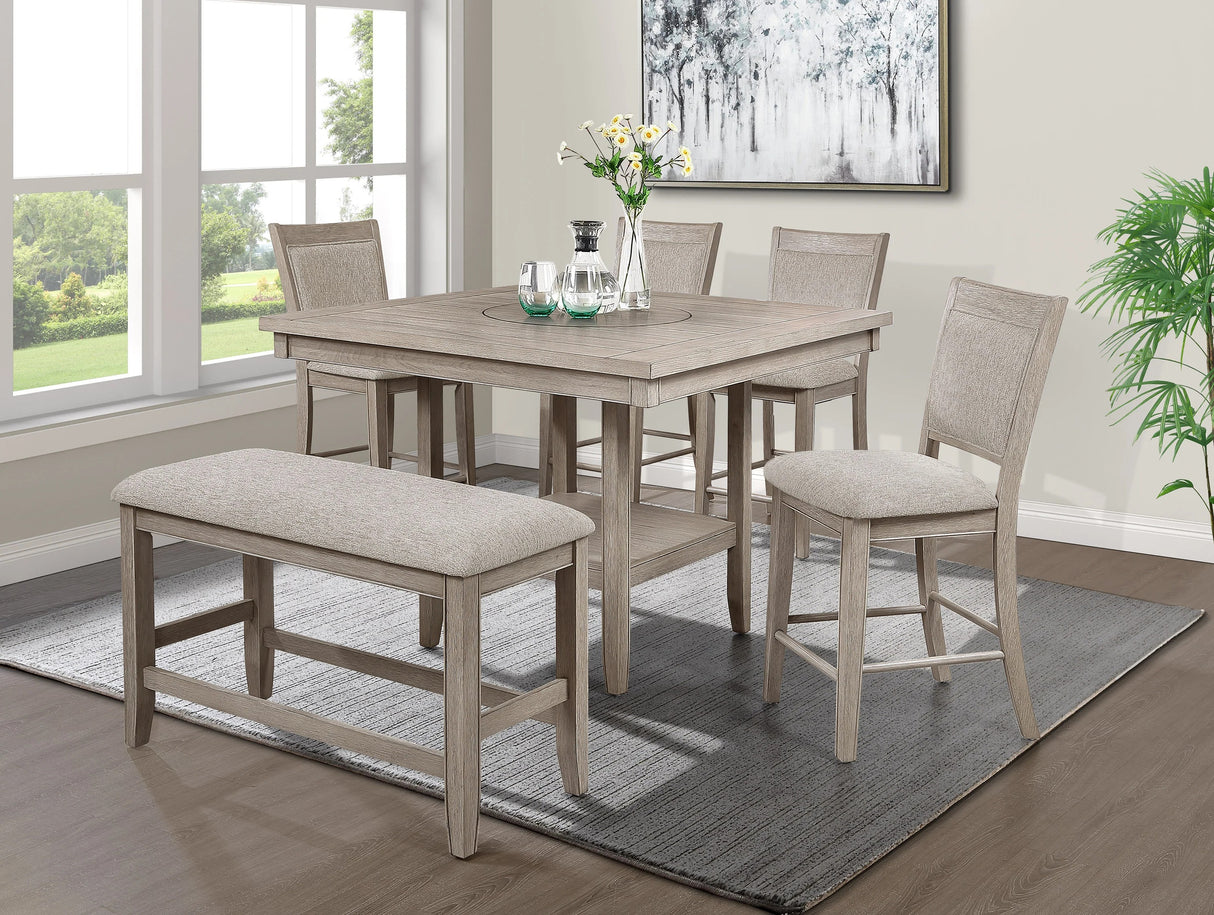 Fulton Marble Counter Height Set with Lazy Susan | Tampa, Orlando & Fort Myers | $999