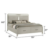 Aria Modern LED Bedroom Set in Beige | Tampa, Orlando & Fort Myers