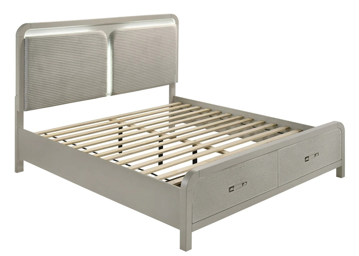Aria Modern LED Bedroom Set in Beige | Tampa, Orlando & Fort Myers