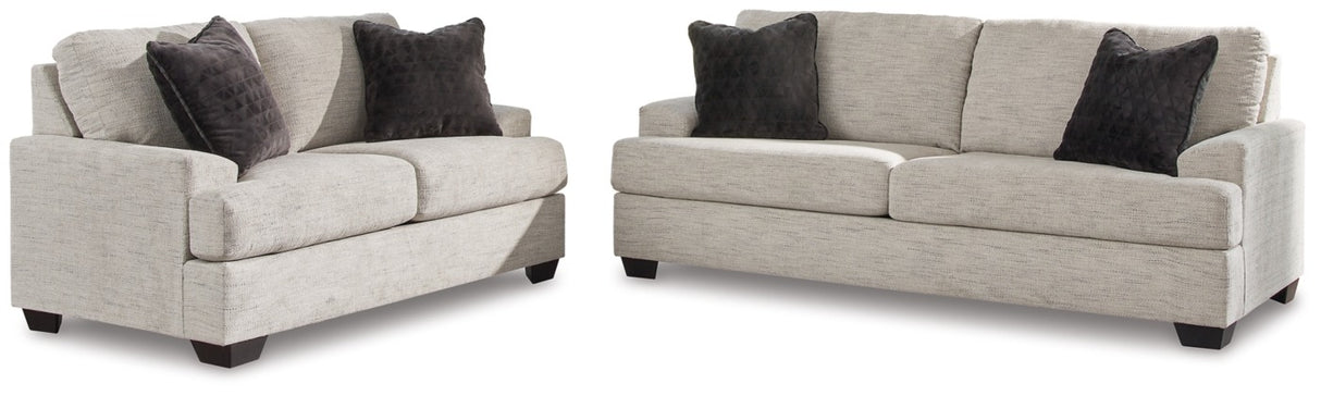 Vayda Sofa and Loveseat in Pebble | Modern Living Room Set in Tampa, Orlando & Fort Myers