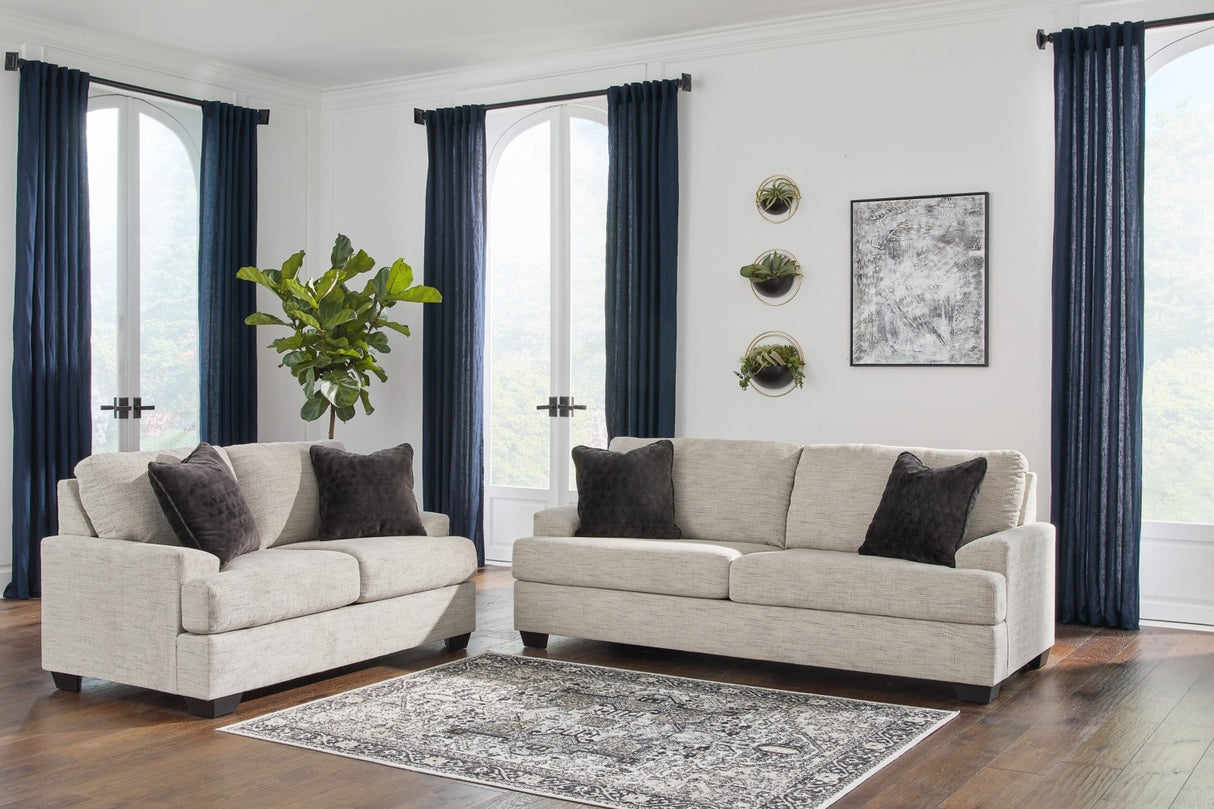 Vayda Sofa and Loveseat in Pebble | Modern Living Room Set in Tampa, Orlando & Fort Myers