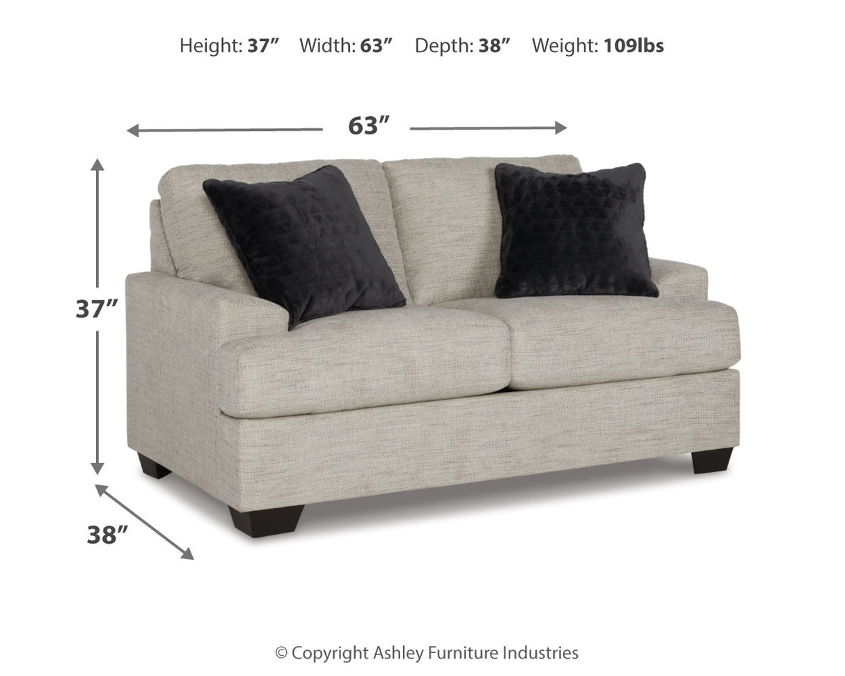 Vayda Sofa and Loveseat in Pebble | Modern Living Room Set in Tampa, Orlando & Fort Myers