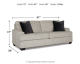 Vayda Sofa and Loveseat in Pebble | Modern Living Room Set in Tampa, Orlando & Fort Myers