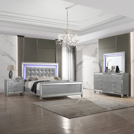 Valentino White & Silver Bedroom Set | Tampa, Orlando & Fort Myers Store